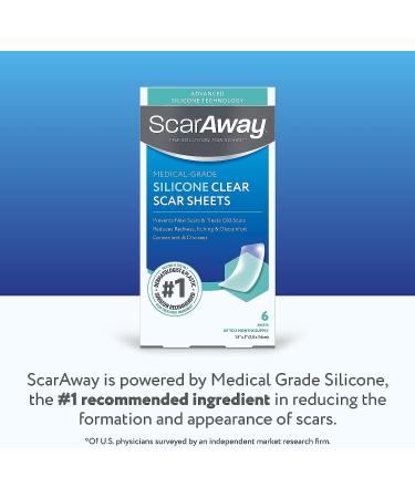 ScarAway Clear Silicone Scar Sheets - White - 6 Count - Buy Online on GoSupps.com