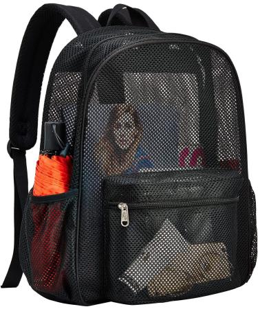 Semi-Transparent Mesh Backpack - Heavy Duty See Through College Student - Black | [Brand Name] - Buy Online on GoSupps.com