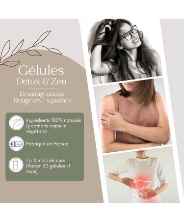 PSO NATURA Detox & Zen Capsules - 60 capsules against the occurrence of skin problems (psoriasis eczema acne) - 100% natural ingredients - Buy Online on GoSupps.com