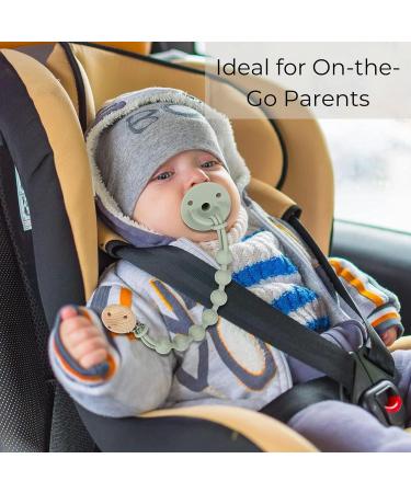 Buy Wesweet BPA-Free Silicone Pacifier Chain | Gift-Ready Baby Pacifier Band for Boys & Girls (Blue + Apricot) - Buy Online on GoSupps.com