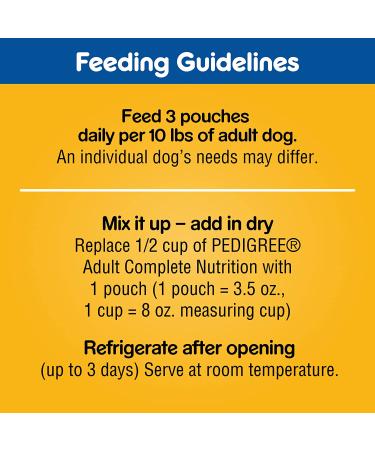 PEDIGREE Chopped Ground Dinner Adult Wet Dog Food 3.5 oz. Pouches
