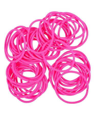 Frcolor Elastic Hair Ties - No Metal No Damage Ponytail Holders (Pack of 50) - Soft Pink Rubber Bands for All Hair Types - International Shipping Available - Buy Online on GoSupps.com