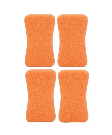 Feet Pumice Stone Set - 4 Pieces Foot Care Callus Remover & Hard Skin Scrubber (Orange) - Perfect for Pedicure & Smooth Feet - Buy Online on GoSupps.com