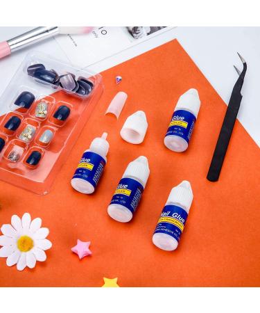 Super Strong Nail Glue for Acrylic Nails - Professional Long Lasting Bond - 0.1oz (10 Bottles) - Buy Online on GoSupps.com