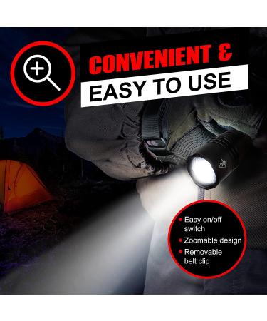 GearLight TAC LED Flashlight Pack - 2 Super Bright Tactical Flashlights for Outdoor & Emergency Use - Buy Online on GoSupps.com
