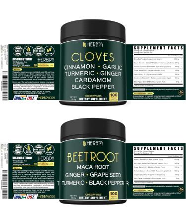 Herbpy Bundle 7in1 Cloves Supplement & 6in1 Beet Root Capsules - Buy Online on GoSupps.com