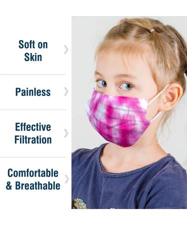 WeCare Disposable Kids Face Masks - 50 Camo & Tie Dye Designs, Individually Wrapped - Buy Online on GoSupps.com