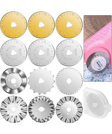 36 Packs Rotary Cutter Blades Replacement Blades Compatible with Fiskars  Olfa Martelli Truecut Cutter for Patchwork Leather Quilting Sewing Arts  Crafts (45 mm)