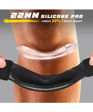 FREETOO Patella Tendon Knee Strap - Shock-Absorbing Knee Brace for Men and Women - Knee Pain Relief for Hiking, Basketball, Running - Black 3D Knit Fabric (S/M) - Buy Online on GoSupps.com