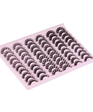 Russian Strip Lashes D Curl 30 Pairs - Fluffy Volume Wispy False Eyelashes Pack - Buy Online on GoSupps.com