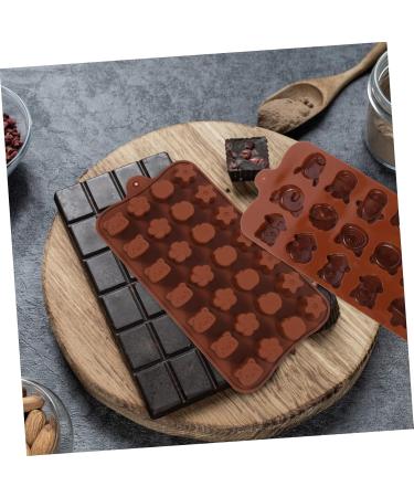 Zerodeko Ice Cube Tray 6 pcs Adorable Mold Tools Fondant Molds Candy Ice Cube Chocolate Silicone DIY Lovely Cookie for 21X10.2cmx2pcs Brown 2x2pcs - Buy Online on GoSupps.com
