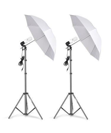 EMART Photography Umbrella Lighting Kit, 400W 5500K Photo Portrait Continuous Reflector Lights for Camera Video Studio Shooting Daylight (2 Packs) - Buy Online on GoSupps.com