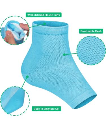 Shop Ohtomber Cracked Heel Treatment Repair Socks - 5 Pairs Moisturizing Gel Socks for Dry Feet & Heels - Toeless Foot Care for Silky Soft Skin - Buy Online on GoSupps.com