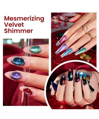 Beetles Cat Eye Gel Nail Polish Set - 6 Colors Glitter & Magnetic Effects - Stunning Gifts for Women - 2024 Limited Edition - Buy Online on GoSupps.com