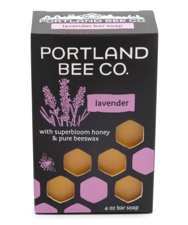 Portland Bee Co. All Natural Beeswax and Super Bloom Honey Bar Soap - Lavender