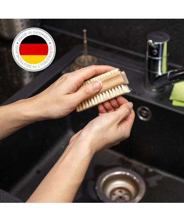 4 Set Nail Brush - Skin-Friendly Beech Wood Brushes for Manicure & Pedicure - Made in Germany - Buy Online on GoSupps.com