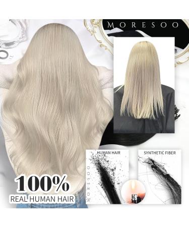 Moresoo Microring Hair Extensions - Real Hair Platin Blonde #60 60 cm Invisible & Soft 1g/s 50g/pack - Ideal for Thin Hair - Buy Online on GoSupps.com