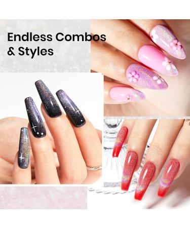 Beetles 15ml Holographic Cat Eye Gel Polish with Magnetic Stick - Rainbow Effect | Soak Off UV Polish for DIY Nail Art | Fall & Christmas Nails - Buy Online on GoSupps.com