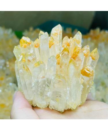 Natural Lemon Yellow Quartz Crystal Cluster Rock Stones Reiki Specimen Home Decor Home Goods 400-500g 1 Piece - Buy Online on GoSupps.com