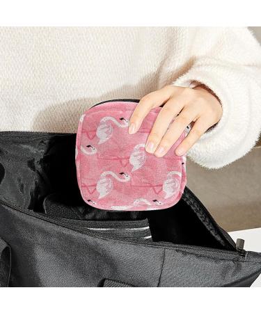 GIAPB Cartoon Flamingo Period Bag - Sanitary Napkin Storage & Makeup Travel Pouch - Buy Online on GoSupps.com