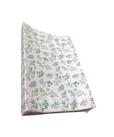 The Gilded Bird Wedge Baby Changing Mat w/Raised Sides Change Pad 69cm x 44cm Extra Thick Wipeable (Lovely Leaves Green)