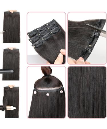 Human Hair Black Hair Extensions Clip In 15.8'' Real Human Hair Extensions Tape Invisible Straight Hair Pieces for Long Hair Women Tape In Hair Extensions - Buy Online on GoSupps.com