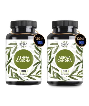 Ashwagandha Biologique 120 Capsules Haute Puissance. V g talien 100% Naturel et Pur. Sans Additifs | Bien- tre Mental et Physique Anti-Stress. Suppl ment Adaptog ne d Inde. (240 Und)