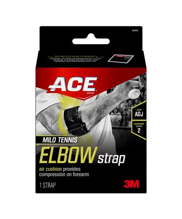 ACE Sport Tennis Elbow Strap, Adjustable, Black, 1/Pack