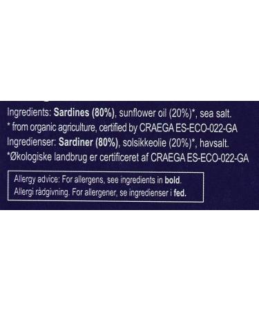Fish 4 Ever Whole Sardines in Organic Sunflower Oil 120g - Buy Online on GoSupps.com