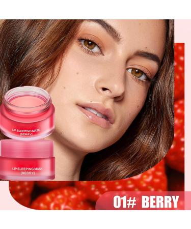 Lip Sleeping Mask Lip Balm Strawberry Lip Mask Moisturising Lip Oils for Dry Chapped Peeling Cracked Lips Skincare Moisturiser Lip Balm for Lip Care - Buy Online on GoSupps.com