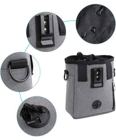 Fttouuy Waterproof Dog Food Bag - Ideal for Training & Agility | Perfect Gray Dog Treats Bag - Buy Online on GoSupps.com