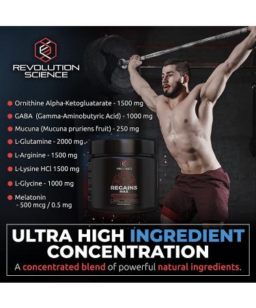 HGH Supplements for Men & Women - Regains MAX Human Growth Hormone - Anabolic Bodybuilding Booster - Workout Enhancer - Clear Muscle Builder Powder - Buy Online on GoSupps.com