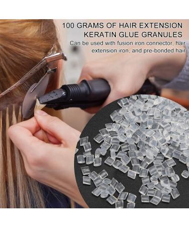 100g Keratin Glue Beads Keratin Glue for Hair Extensions Hair Extensions Keratin Granule Transparent Keratin Glue Pellets Keratin Bond Hot Fusion Hair Glue Hair Extensions Accessories - Buy Online on GoSupps.com