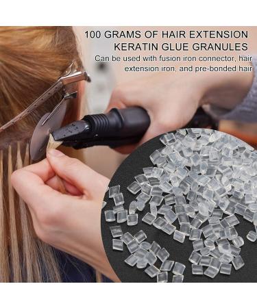 Hair Extension Keratin Glue Granules Strong Bond Multi-purpose Odorless High-viscosity Resin for HotExtensions 100g - Buy Online on GoSupps.com