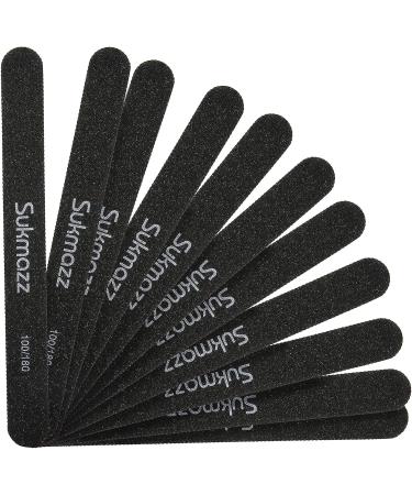Sukmazz 12PCS Professional Double Sided Nail Files Set for Home Use - 100/180 Grit - Buy Online on GoSupps.com