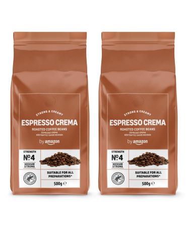by Amazon Caf en Grains Espresso Crema Torr faction Moyenne caf in 500g lot de 2 - Certifi Rainforest Alliance Espresso Crema 500 g (Lot de 2)