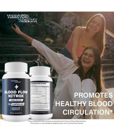 Blood Flow Nitrox Pro Plus - Improved Formula - Our Best Blood Circulation Supplements For Men - Vasodialators - Increase Blood Flow Care Blood Circulation Supplement Blood Flow Supplement For Men - Buy Online on GoSupps.com