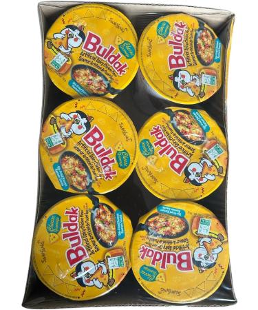 Korean Spicy Ramen Noodle Cups - Cheese Flavor - Stir-Fried Instant Noodles (Pack of 6) - Quick & Easy Meal - Buy Online on GoSupps.com