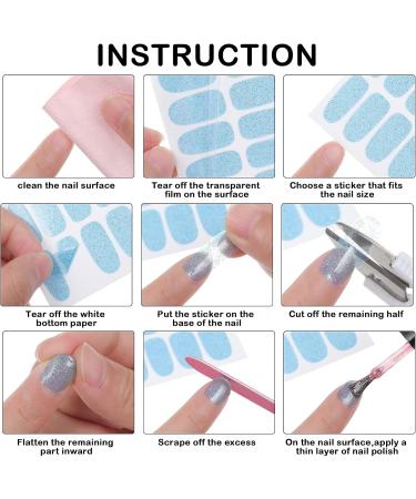Queekay 12 Sheets Solid Color Nail Stickers Glitter Nail Polish Strips Self Adhesive Nail Polish Stickers Manicure Full Nail Wrap DIY Color Nail Decor for Women Nail Art(Pastel Color) - Buy Online on GoSupps.com