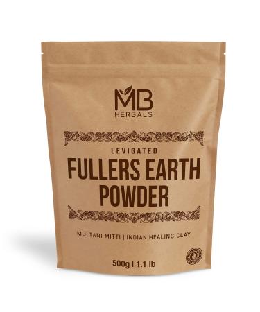 MB Herbals Fullers Earth Powder 500 Gram | 1 lb Plus |   One Pound | Multani Mud Mitti Indian Healing Clay | Pure Fuller's Earth Powder | No Added Fragrance