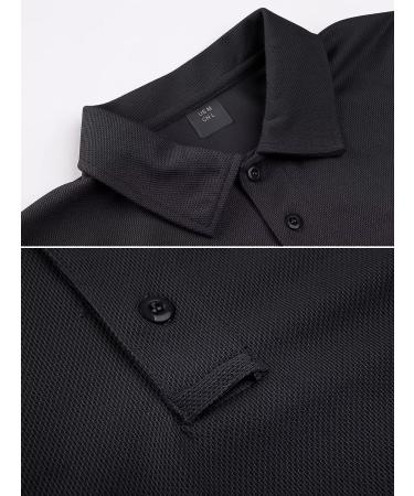 MAGCOMSEN Men's Quick Dry Tactical Polo Shirt - Black, Short Sleeve, XL - Buy Online on GoSupps.com