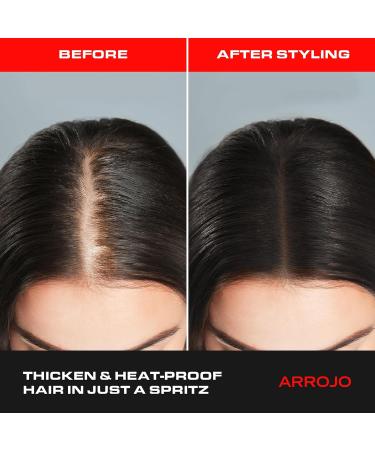Hair Heat Protectant Spray - Sulfate & Paraben-Free Thermal Shield for Styling | Lavender-Pear Shine Spray for All Hair Types - Arrojo 6oz - Buy Online on GoSupps.com