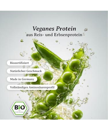 ORGAINIC Organic Vanilla Vegan Protein Rice and Pea Protein Certified Organic 700 g - Buy Online on GoSupps.com