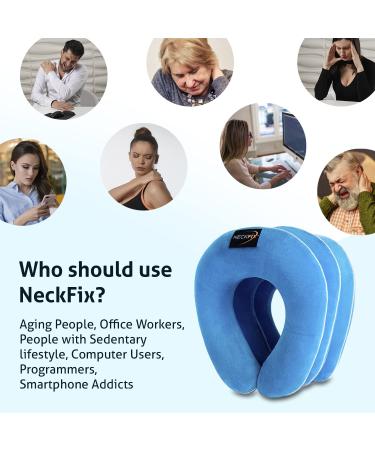 NeckFix Cervical Neck Traction Device for Instant Pain Relief - Pinched Nerve Stretcher + Bonus | 12-17 inch - Buy Online on GoSupps.com