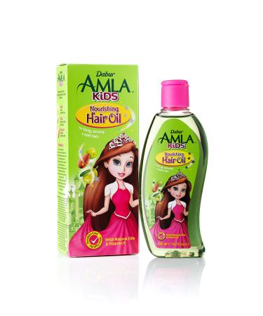 Vatika Naturals Dabur Amla Kids Nourishing Hair Oil 200ml | 100% natural oils | The goodness of amla  olive & almonds | For long  strong  healthy hair  (Pack of 1)