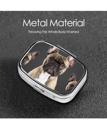 French Bulldog Pill Case - Cute 2 Compartment Travel Pill Organizer for Purse & Pocket | Ideal Gifts - Buy Online on GoSupps.com