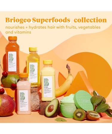 Briogeo Superfoods Mango + Cherry Oil Control Shampoo - Vegan & Paraben-Free | 12.5 oz - Balance Oil & Replenish Dull Hair - Buy Online on GoSupps.com