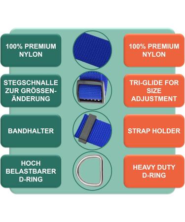 Dey Premium Adjustable Dog Collar - Nylon Blue L | For Small & Large Dogs Cats & Puppies | Many Sizes & Colors Available - Buy Online on GoSupps.com