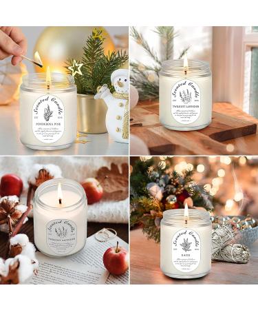 Scented Soy Candles 4 Pack - Lavender Sage Aromatherapy Set for Stress Relief and Meditation - Long Lasting 28 oz Natural Candles - Perfect Gifts for Women - Buy Online on GoSupps.com