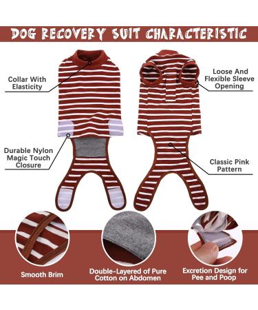 HJYOKUSO Surge Suits for Dogs | Postoperative E-Collar Alternative | Prevents Licking & Protects Abdominal Wounds (Brown XS) - Buy Online on GoSupps.com